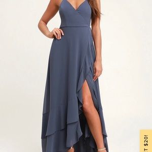 Lulu’s “Forever in Love” Dress in Granite Blue